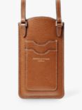 Aspinal of London Pebble Leather London Phone Case Crossbody Pouch, Tan