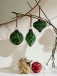 Truly Glass Baubles, Pack of 3