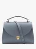 Cambridge Satchel Poppy Leather Grab Bag, French Grey