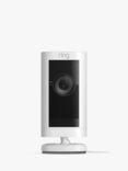 Ring Stick Up Cam Pro Plug In Smart Security Camera with Built-in Wi-Fi, White