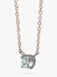 Vintage Fine Jewellery Second Hand 18ct Rose & White Gold Diamond Pendant Necklace, Dated Circa 2000s