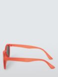 John Lewis Kids' Preppy Round Sunglasses, Frosted Orange