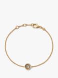 Astley Clarke Semi-Precious Stone Round Charm Chain Bracelet, Gold/Labradorite