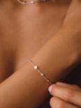 Astley Clarke North Star White Sapphire Star Chain Bracelet, Silver