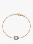 Astley Clarke White Topaz Chain Bracelet, Gold/Black