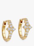 Astley Clarke White Sapphire Hoop Earrings, Gold