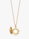Astley Clarke Biography White Sapphire Star Locket Pendant Necklace, Gold