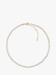 Astley Clarke Stilla Pearl and Bead Choker Necklace, Gold/White