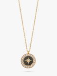 Astley Clarke Semi-Precious Stone Star Locket Necklace, Gold/Onyx