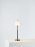 John Lewis Talbot Portable Glass LED Table Lamp, Brass/Glass