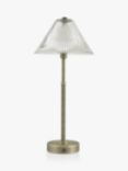 John Lewis Talbot Rechargeable Glass LED Table Lamp, Brass/Glass