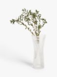 John Lewis ANYDAY Ribbed Hourglass Vase, H25cm, Clear