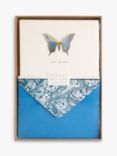 Portico Butterfly Note Cards, Pack of 10, Blue