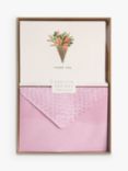 Portico Floral Boquet Thank You Note Cards, Pack of 10, Pink/Multi