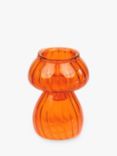 Talking Tables Glass Mushroom Candle Holder, Orange