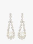 Susan Caplan Vintage Rediscovered Collection Swarovski Crystal Drop Earrings, Silver