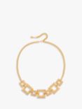 Susan Caplan Vintage Rediscovered Collection Geometric Links Chain Necklace, Gold