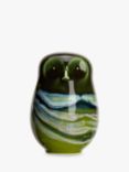 Poole Pottery Maya Earthenware Owl Ornament, Green