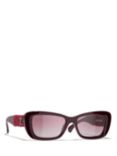 CHANEL Rectangular Sunglasses CH5514 Red Vandome/Purple Gradient