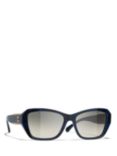 CHANEL Rectangular Sunglasses CH5516 Blue Tweed/Grey Gradient