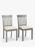 John Lewis ANYDAY Wilton Slatted Dining Chair, Set of 2, Grey