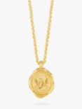 Dower & Hall Men's Phoenix Talisman Pendant Necklace, Gold