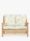 Desser Chester Lily Rattan 2-Seater Sofa, Floral Green/Natural