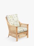 Desser Chester Lily Rattan Lounge Chair, Floral Green/Natural