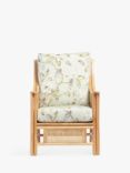 Desser Chester Lily Rattan Lounge Chair, Floral Green/Natural