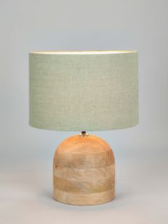 Pacific Nelu Wooden Dome Table Lamp, Natural