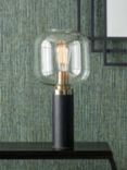 Pacific Florence Glass Pendant Ceiling Light, Black/Gold
