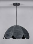 Pacific Lifestyle Petal Black Raffia Pendant Ceiling Light