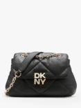 DKNY Red Hook Leather Crossbody Bag, Black/Gold