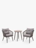 LG Outdoor Sarasota 2-Seater Garden Bistro Table & Chairs Set, Natural