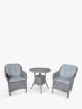 LG Outdoor St Tropez 2-Seater Round Garden Bistro Table & Chairs Set, Stone
