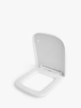 John Lewis Soft Square Easy-Fix Toilet Seat, White