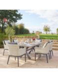 Bramblecrest Monterey 6-Seater Garden Dining Table & Chairs Set, Dove Grey