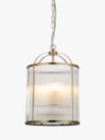 Bay Lighting Stockwell Ribbed 4 Arm Pendant Ceiling Light, Brass