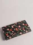 Ted Baker Paitiia Floral Printed Travel Wallet, Black/Multi
