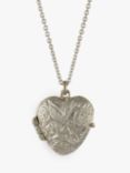 Alex Monroe Victoriana Heart Locket Necklace, Silver