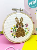 The Make Arcade Cute Bunny Cross Stitch Kit