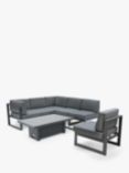 Menos by KETTLER Versa 5-Seat Corner Garden High-Low Table & Chairs Set, Grey