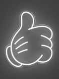 Yellowpop Thumbs Up Large LED Neon Sign, White
