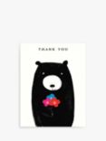 Art File Bear With Flowers Thank You Greetings Card