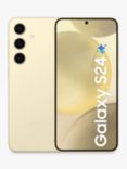 Samsung Galaxy S24 Smartphone, 8GB RAM, 6.2”, Galaxy AI, 5G, SIM Free, 128GB, Amber Yellow