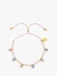 Estella Bartlett Louise Freshwater Pearl And Miyuki Flower Bracelet, Gold/Multi