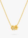 Estella Bartlett Multi Flower Bead Necklace, Gold