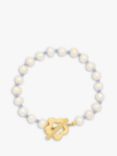 Estella Bartlett Pearl Knot Flower T-Bar Bracelet, Gold