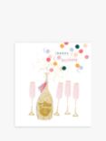 The Proper Mail Company Champagne And Flutes Birthday Card
