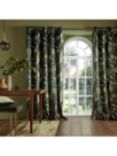 Graham & Brown Glasshouse Pair Lined Eyelet Curtains, Green